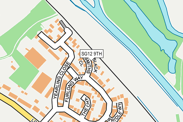 SG12 9TH map - OS OpenMap – Local (Ordnance Survey)