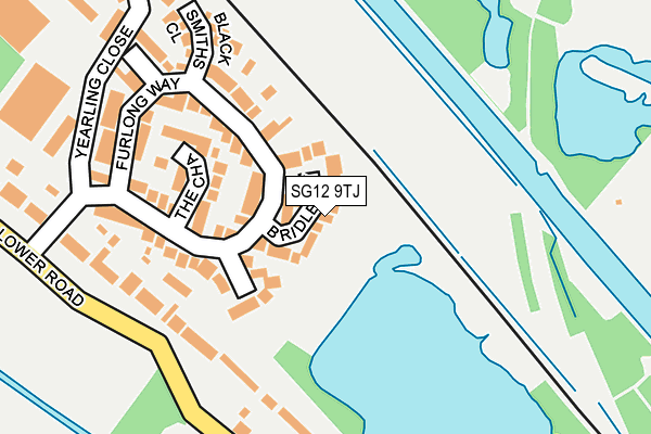 SG12 9TJ map - OS OpenMap – Local (Ordnance Survey)