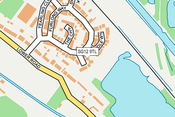 SG12 9TL map - OS OpenMap – Local (Ordnance Survey)