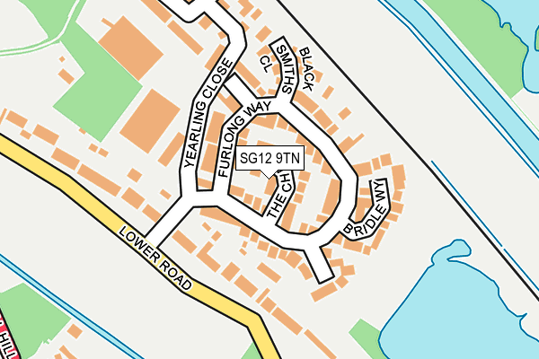 SG12 9TN map - OS OpenMap – Local (Ordnance Survey)