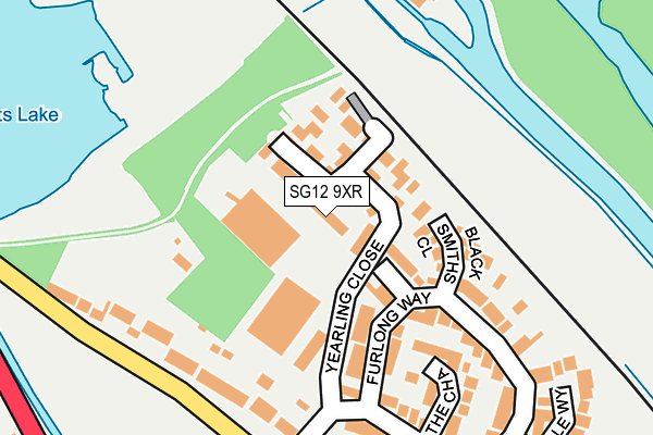 SG12 9XR map - OS OpenMap – Local (Ordnance Survey)