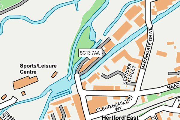 SG13 7AA map - OS OpenMap – Local (Ordnance Survey)