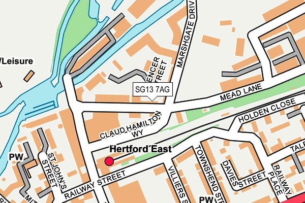 SG13 7AG map - OS OpenMap – Local (Ordnance Survey)