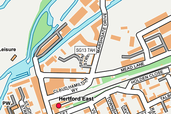 SG13 7AH map - OS OpenMap – Local (Ordnance Survey)