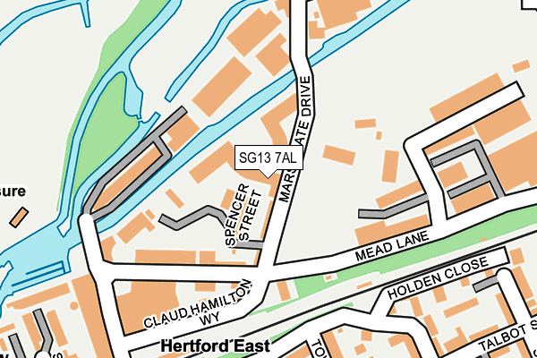 SG13 7AL map - OS OpenMap – Local (Ordnance Survey)