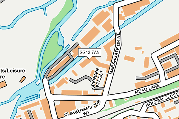 SG13 7AN map - OS OpenMap – Local (Ordnance Survey)