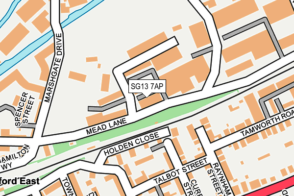 SG13 7AP map - OS OpenMap – Local (Ordnance Survey)