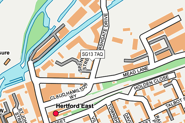 SG13 7AQ map - OS OpenMap – Local (Ordnance Survey)