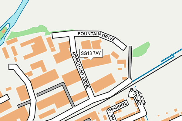 SG13 7AY map - OS OpenMap – Local (Ordnance Survey)