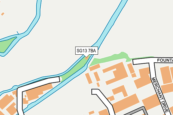 SG13 7BA map - OS OpenMap – Local (Ordnance Survey)