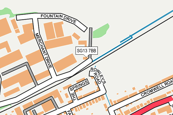 SG13 7BB map - OS OpenMap – Local (Ordnance Survey)