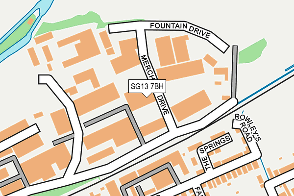 SG13 7BH map - OS OpenMap – Local (Ordnance Survey)
