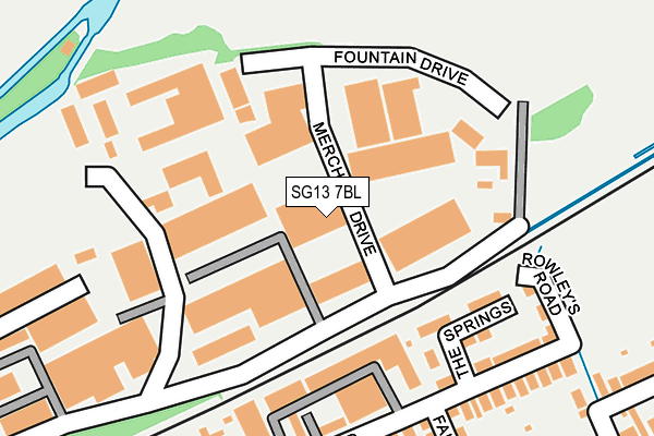 SG13 7BL map - OS OpenMap – Local (Ordnance Survey)