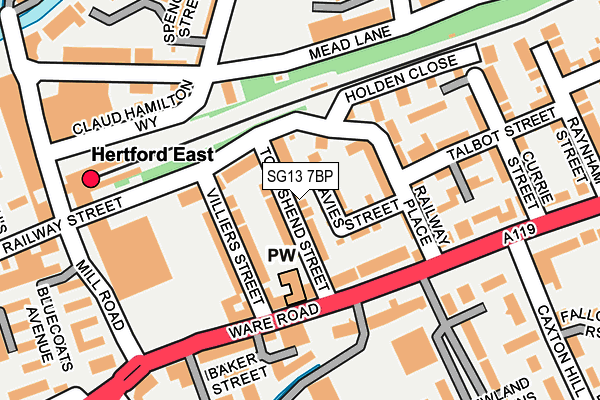 SG13 7BP map - OS OpenMap – Local (Ordnance Survey)