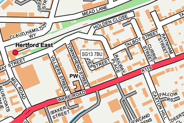 SG13 7BU map - OS OpenMap – Local (Ordnance Survey)