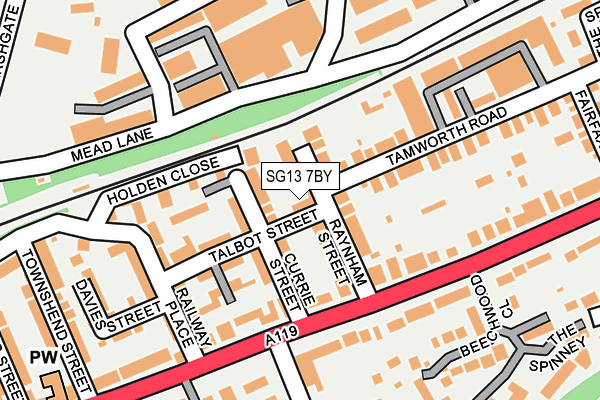 SG13 7BY map - OS OpenMap – Local (Ordnance Survey)