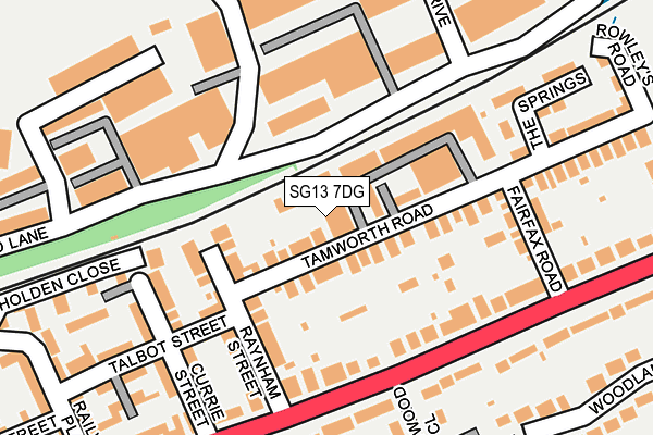 SG13 7DG map - OS OpenMap – Local (Ordnance Survey)