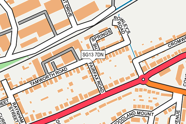 SG13 7DN map - OS OpenMap – Local (Ordnance Survey)