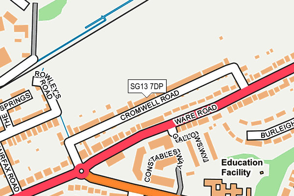 SG13 7DP map - OS OpenMap – Local (Ordnance Survey)