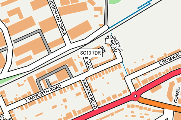 SG13 7DR map - OS OpenMap – Local (Ordnance Survey)