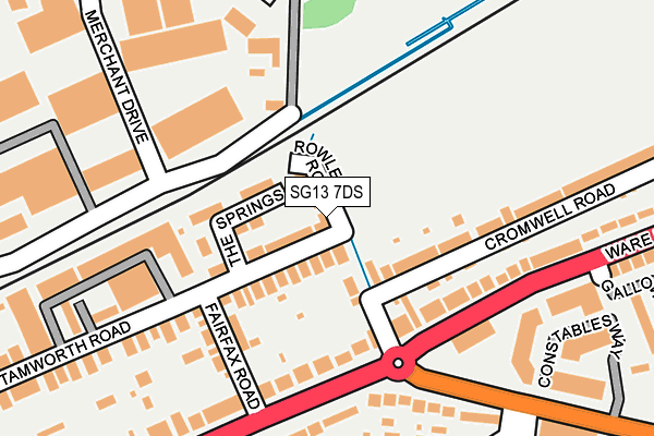 SG13 7DS map - OS OpenMap – Local (Ordnance Survey)