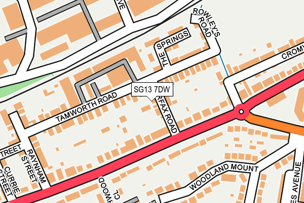 SG13 7DW map - OS OpenMap – Local (Ordnance Survey)