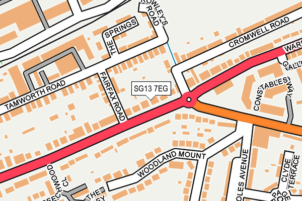 SG13 7EG map - OS OpenMap – Local (Ordnance Survey)