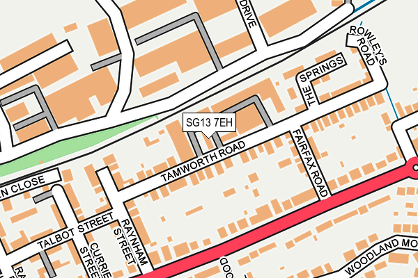 SG13 7EH map - OS OpenMap – Local (Ordnance Survey)