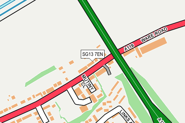 SG13 7EN map - OS OpenMap – Local (Ordnance Survey)