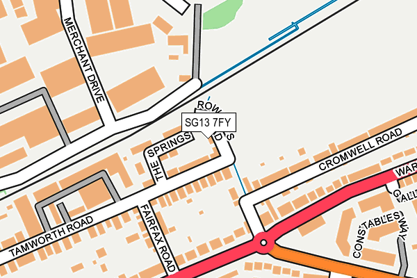 SG13 7FY map - OS OpenMap – Local (Ordnance Survey)