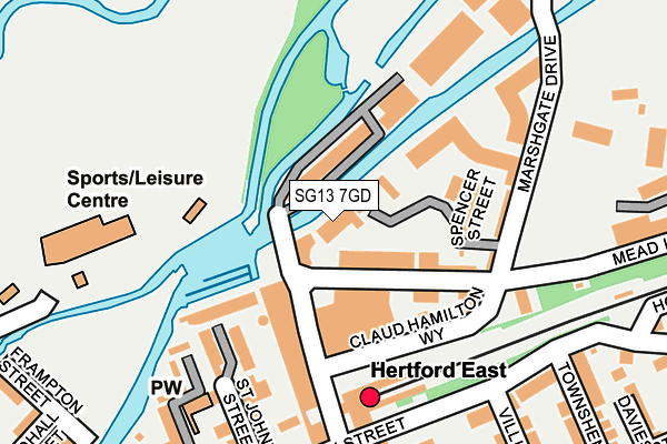 SG13 7GD map - OS OpenMap – Local (Ordnance Survey)