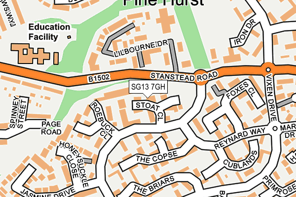 SG13 7GH map - OS OpenMap – Local (Ordnance Survey)