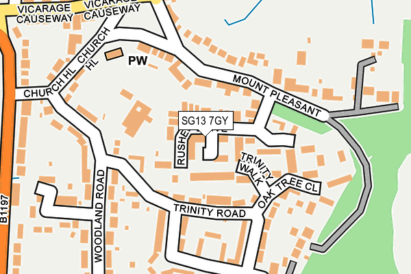 SG13 7GY map - OS OpenMap – Local (Ordnance Survey)