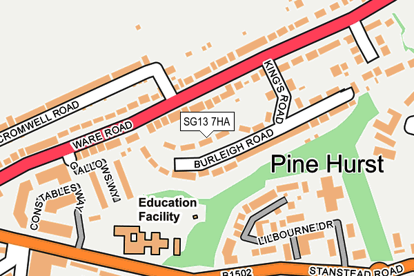 SG13 7HA map - OS OpenMap – Local (Ordnance Survey)