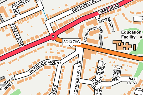 SG13 7HG map - OS OpenMap – Local (Ordnance Survey)