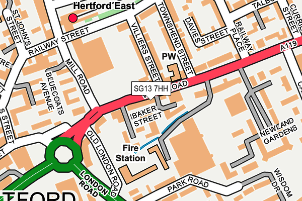 SG13 7HH map - OS OpenMap – Local (Ordnance Survey)