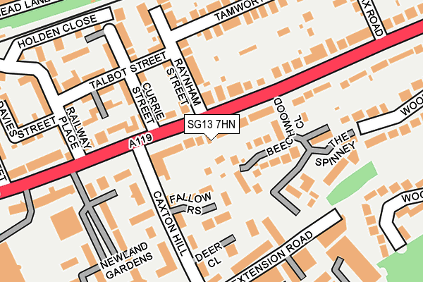 SG13 7HN map - OS OpenMap – Local (Ordnance Survey)