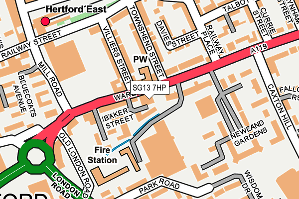 SG13 7HP map - OS OpenMap – Local (Ordnance Survey)