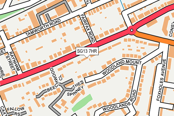 SG13 7HR map - OS OpenMap – Local (Ordnance Survey)