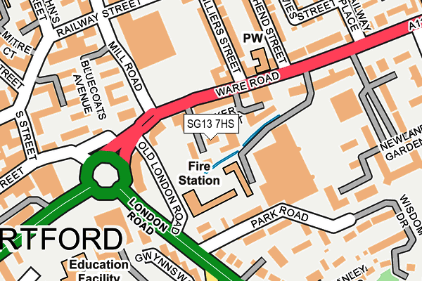 SG13 7HS map - OS OpenMap – Local (Ordnance Survey)