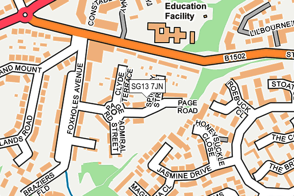 SG13 7JN map - OS OpenMap – Local (Ordnance Survey)