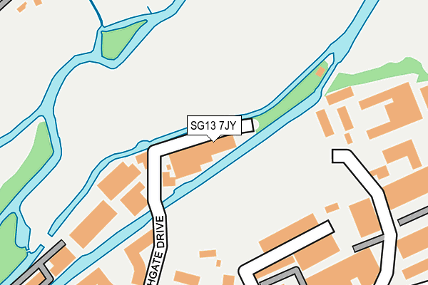 SG13 7JY map - OS OpenMap – Local (Ordnance Survey)