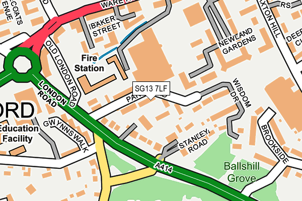 SG13 7LF map - OS OpenMap – Local (Ordnance Survey)