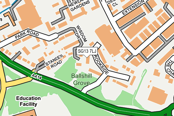 SG13 7LJ map - OS OpenMap – Local (Ordnance Survey)