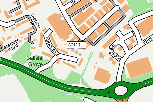 SG13 7LL map - OS OpenMap – Local (Ordnance Survey)
