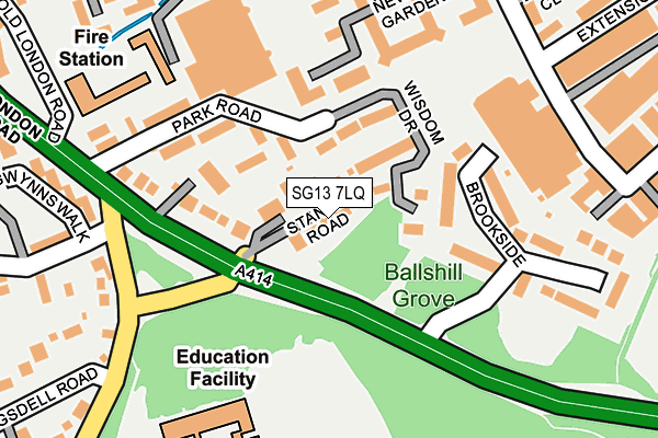 SG13 7LQ map - OS OpenMap – Local (Ordnance Survey)