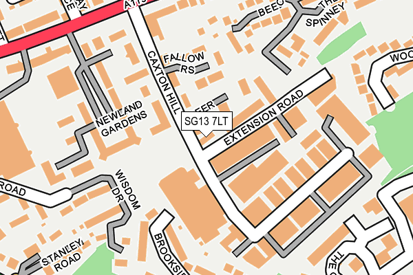 SG13 7LT map - OS OpenMap – Local (Ordnance Survey)