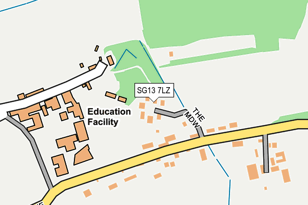 SG13 7LZ map - OS OpenMap – Local (Ordnance Survey)