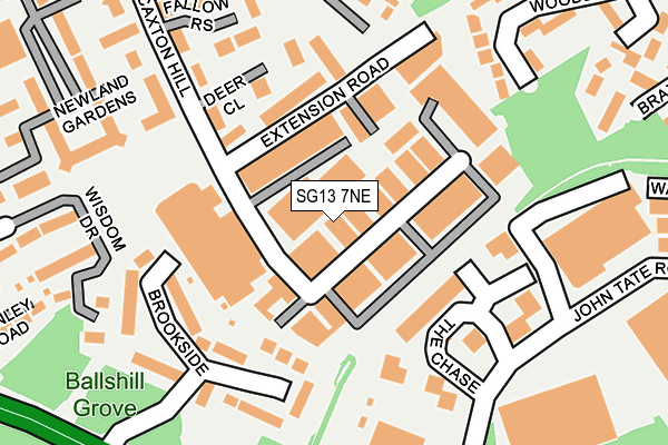SG13 7NE map - OS OpenMap – Local (Ordnance Survey)