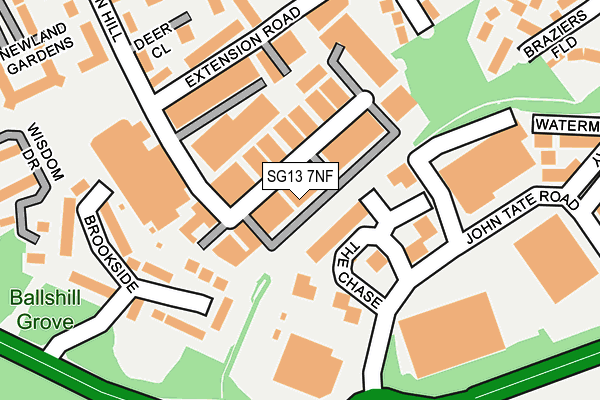 SG13 7NF map - OS OpenMap – Local (Ordnance Survey)